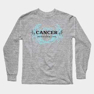 Cancer Zodiac Sign Long Sleeve T-Shirt